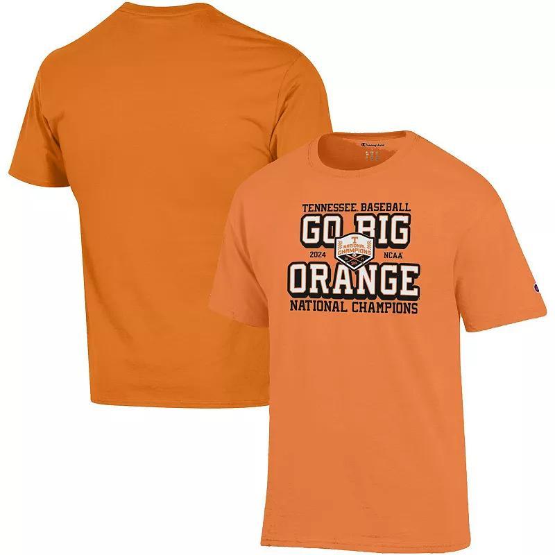 Men's Champion Tennessee Orange Tennessee Volunteers 2024 NCAA Men's Baseball College World Series Champions Go Big Orange T-Shirt, Size: Small Product Image