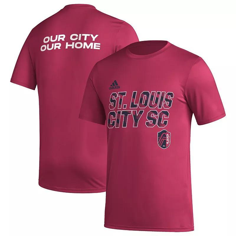 Men's adidas Red St. Louis City SC Team Jersey Hook AEROREADY T-Shirt, Size: Small, Slc Red Product Image