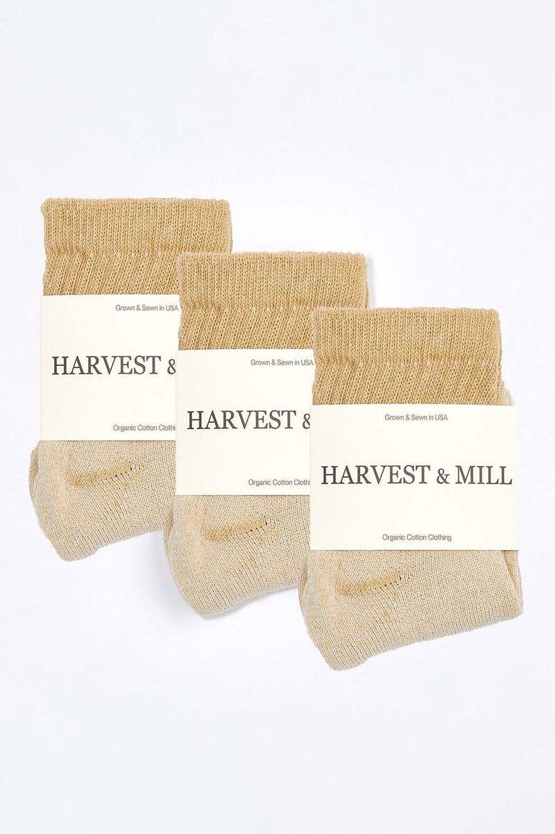 Men's Organic Cotton Socks Tan-Green Ankle Product Image
