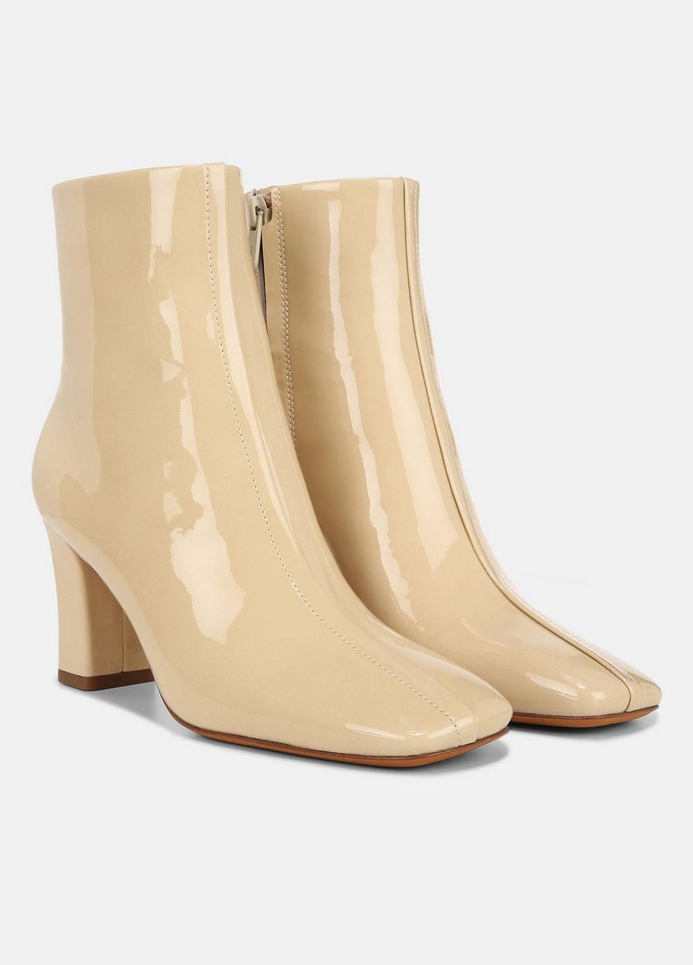Womens Charli Patent Leather Ankle Boot, Macadamia Beige, Size 9.5 Vince Product Image
