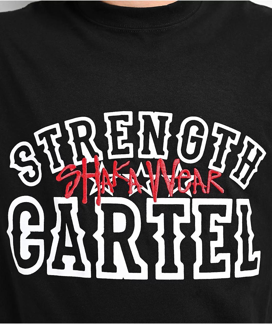 Shaka Wear x Strength Cartel Max Heavyweight Black T-Shirt  Product Image