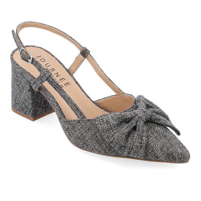 Journee Tailynn Women's Dressy Pumps, Size: 12 Wide, Grey Product Image