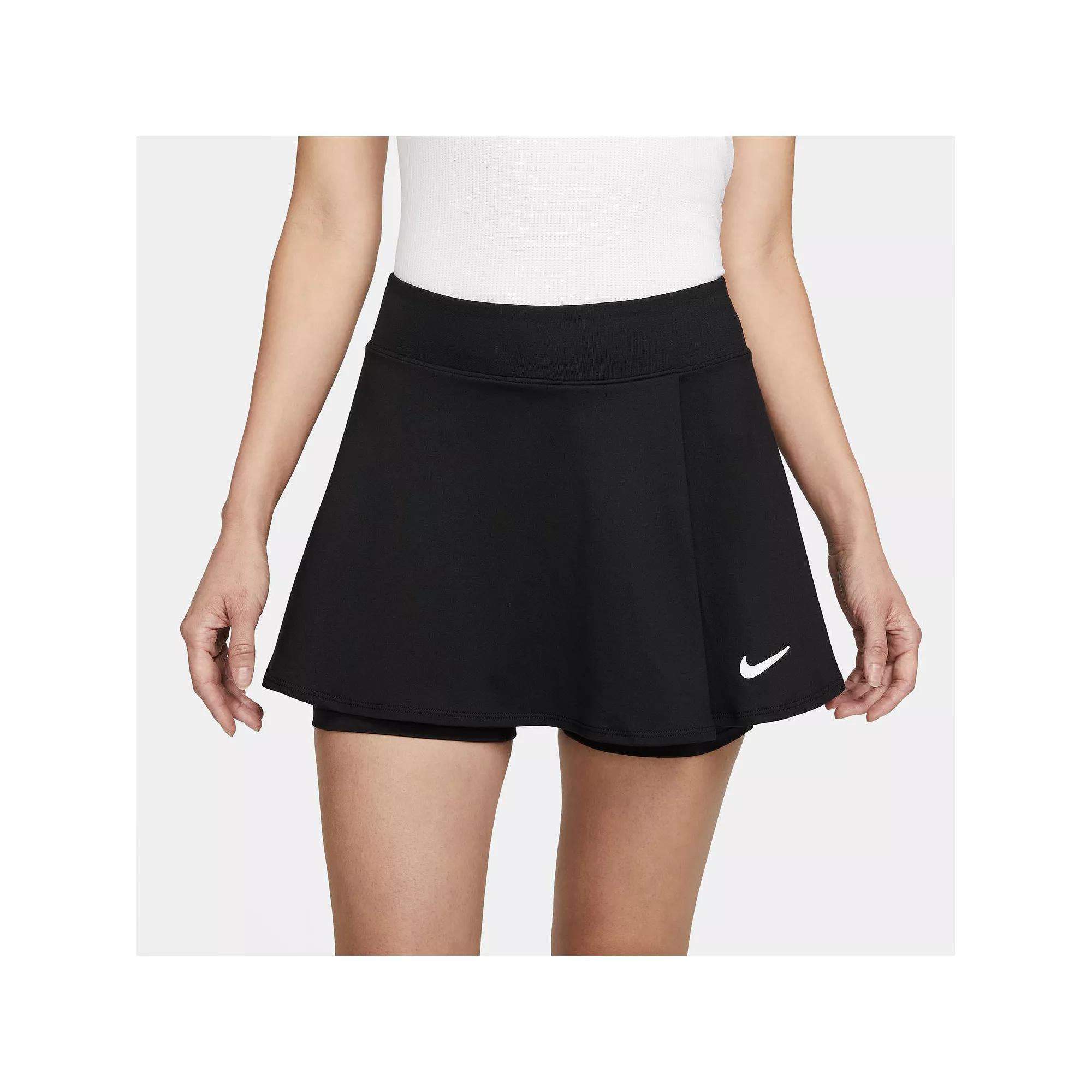Women's Nike Court Dri-FIT Victory Flouncy Skort, Size: XS, Black Product Image