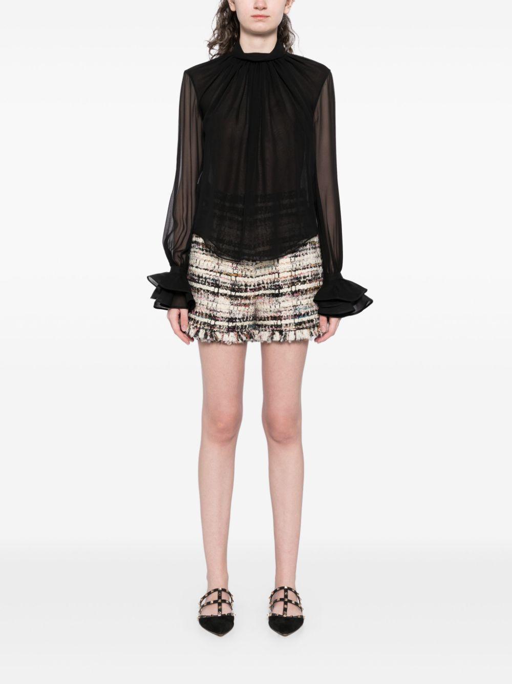 GIAMBATTISTA VALLI Semi-sheer Top In Black Product Image