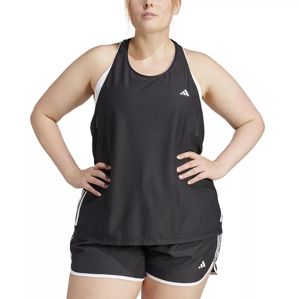 Plus Size adidas Own The Run Running Tank Top, Women's, Size: 2XL, Black Product Image