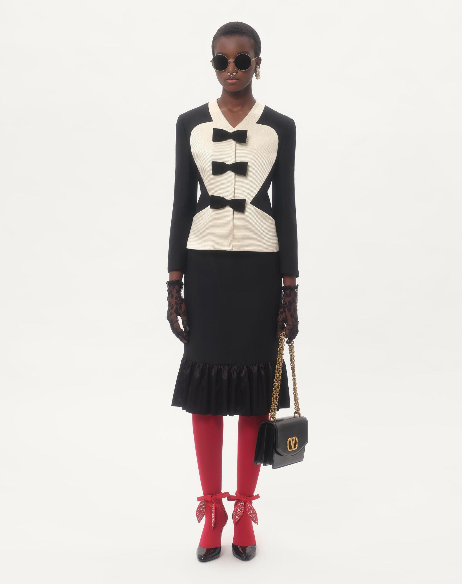 Crepe Couture Jacket With Bows Product Image