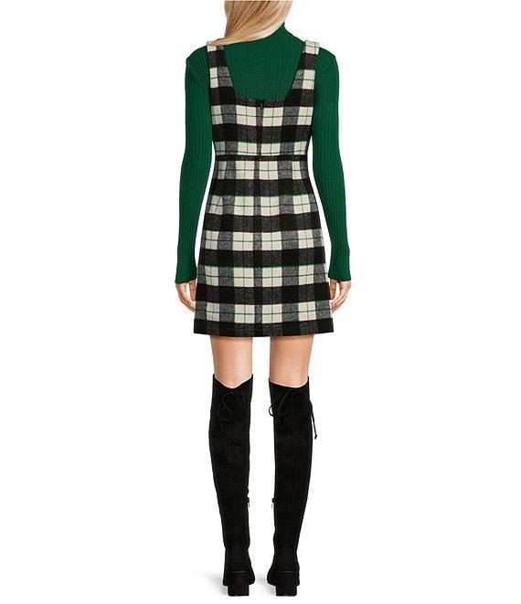 Copper Key Plaid Pinafore Dress Product Image