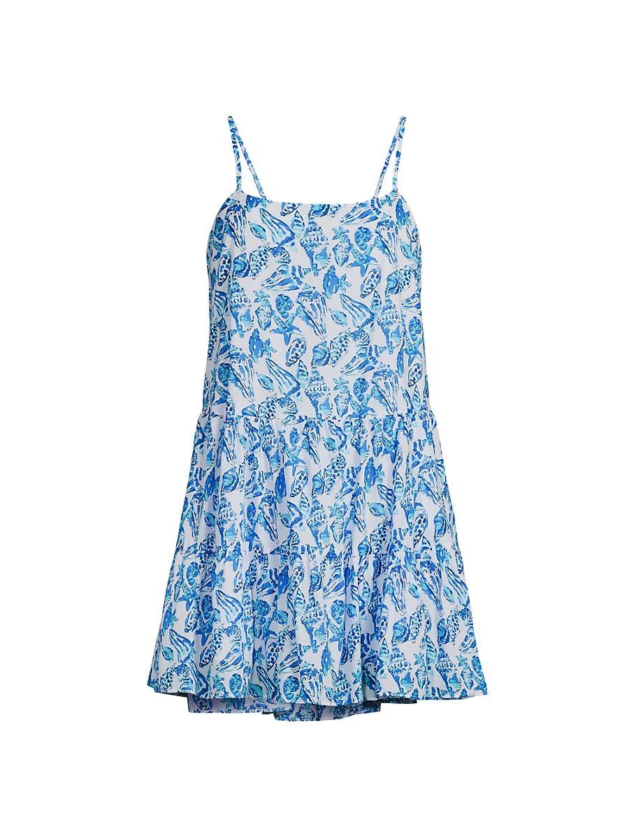 Womens Alessia Cotton Shell Print Minidress Product Image