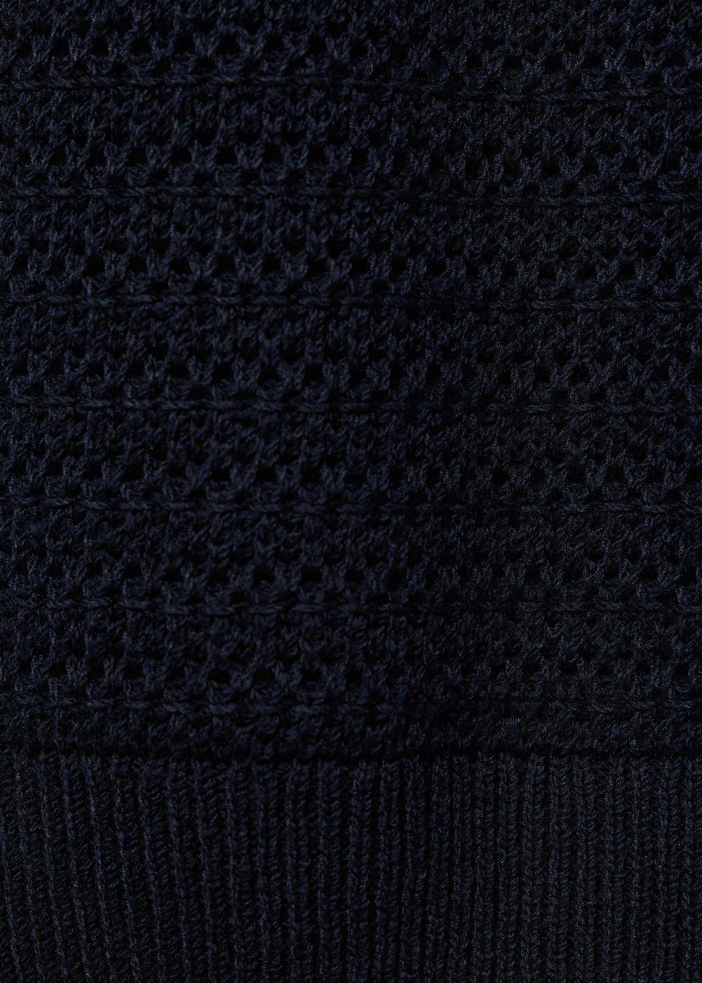 Braided knit polo shirt - Men | MANGO USA Product Image