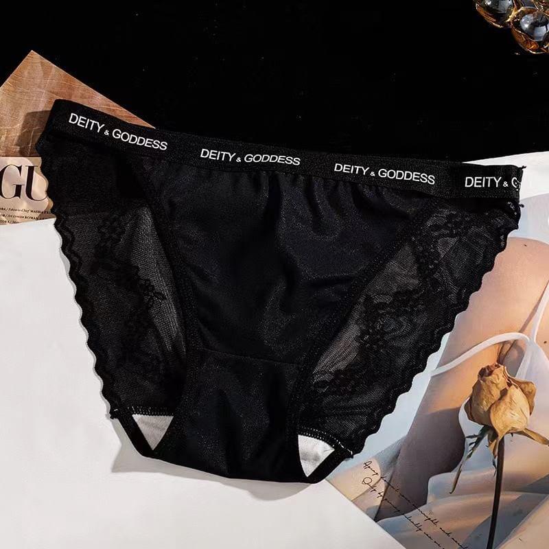 Lettering Bikini Panties Product Image