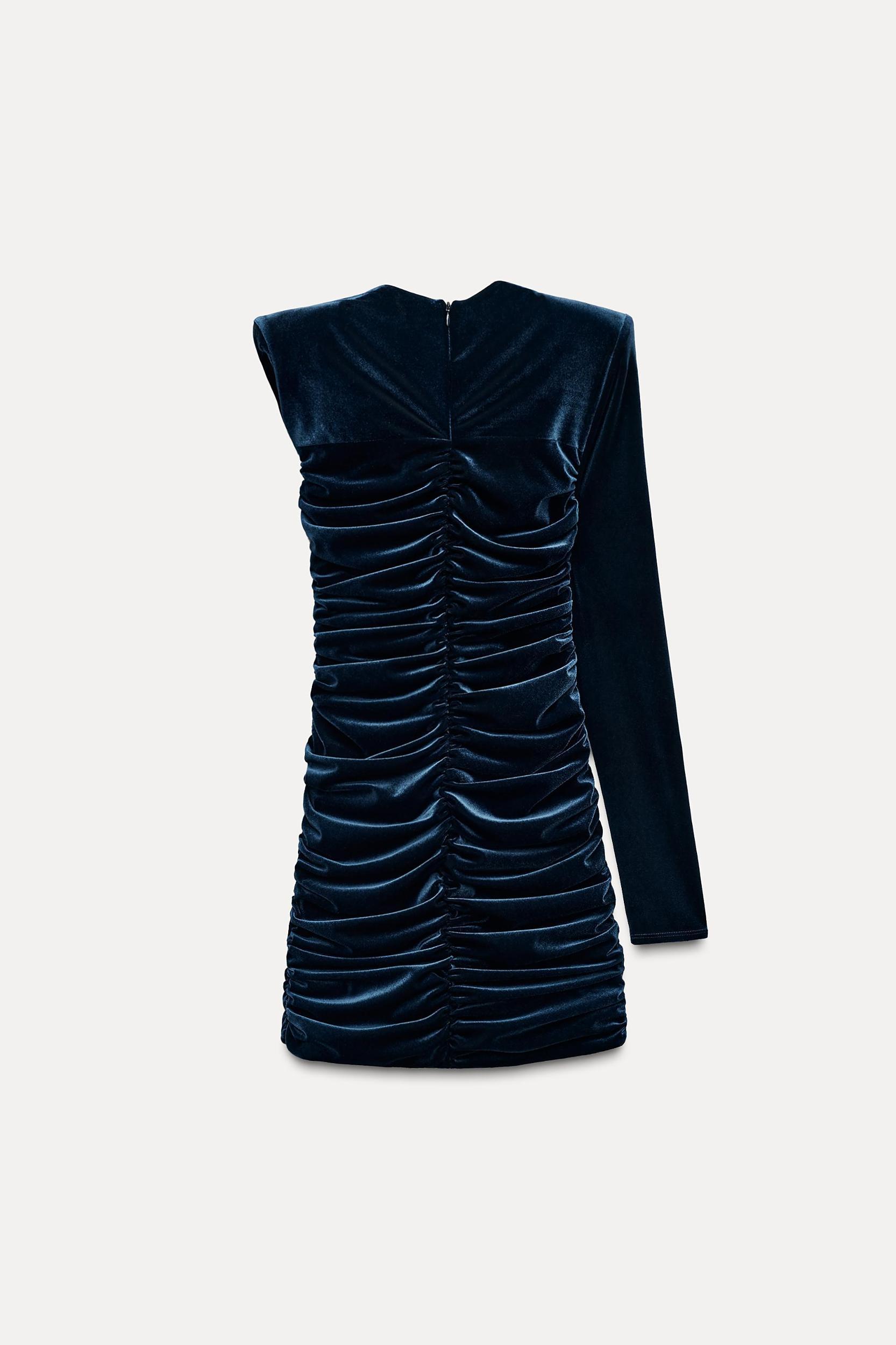 CUT OUT VELVET DRESS ZW COLLECTION Product Image