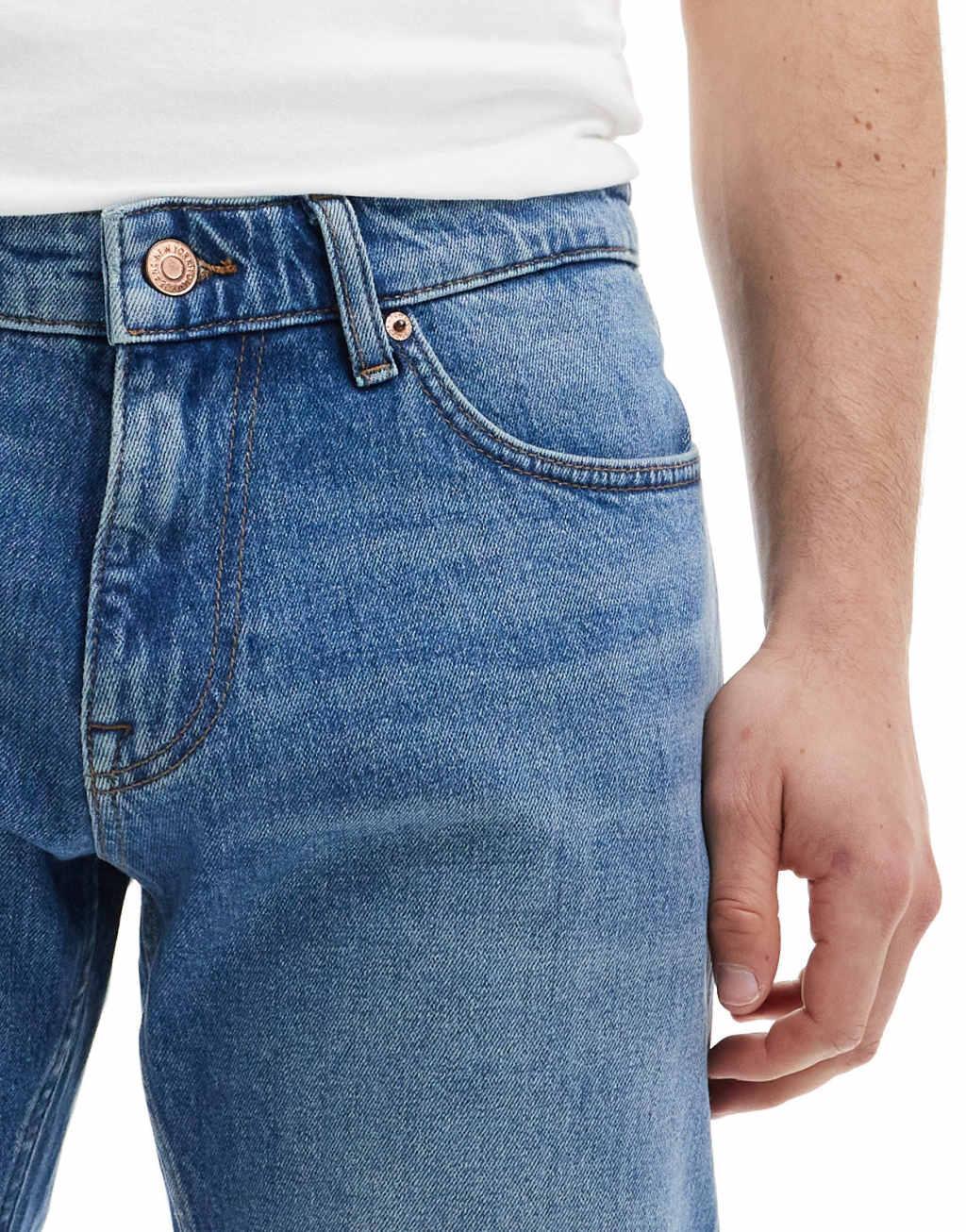 Tommy Jeans Scanton slim denim shorts in mid wash Product Image