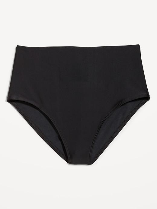 High-Waisted French-Cut Bikini Swim Bottoms Product Image