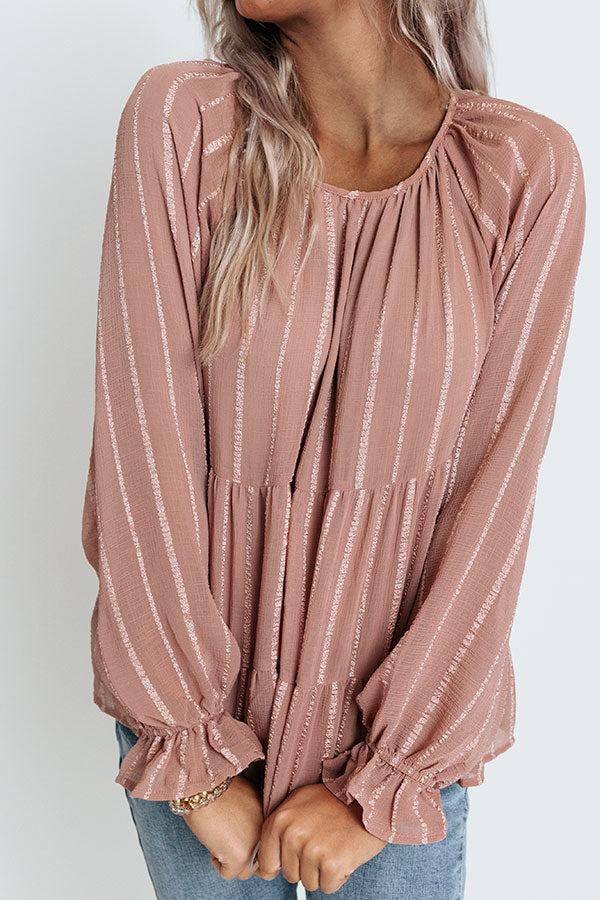 Infinitely Grateful Babydoll Top In Latte Product Image