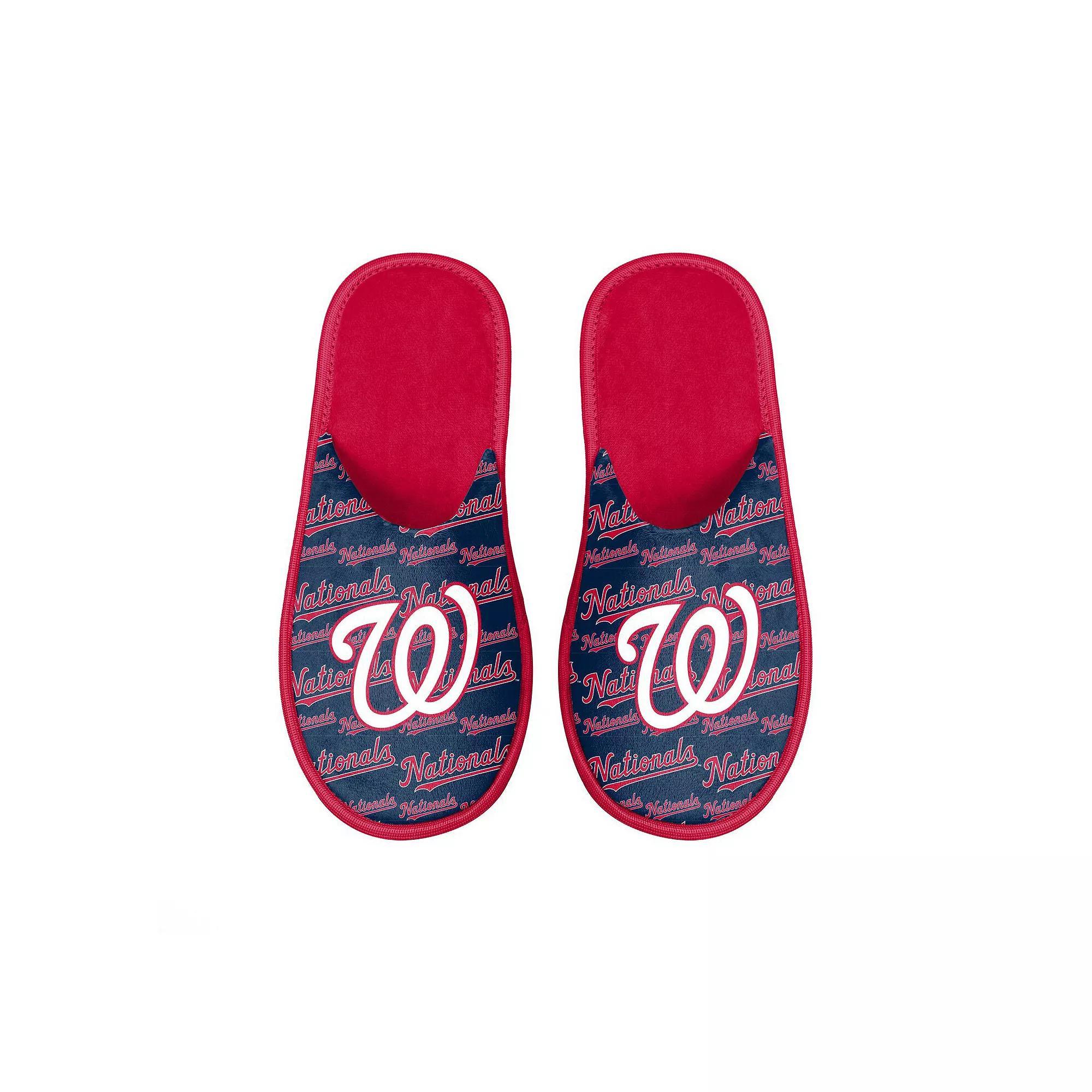 Men's FOCO Washington Nationals Scuff Logo Slide Slippers, Size: Large, Red Product Image
