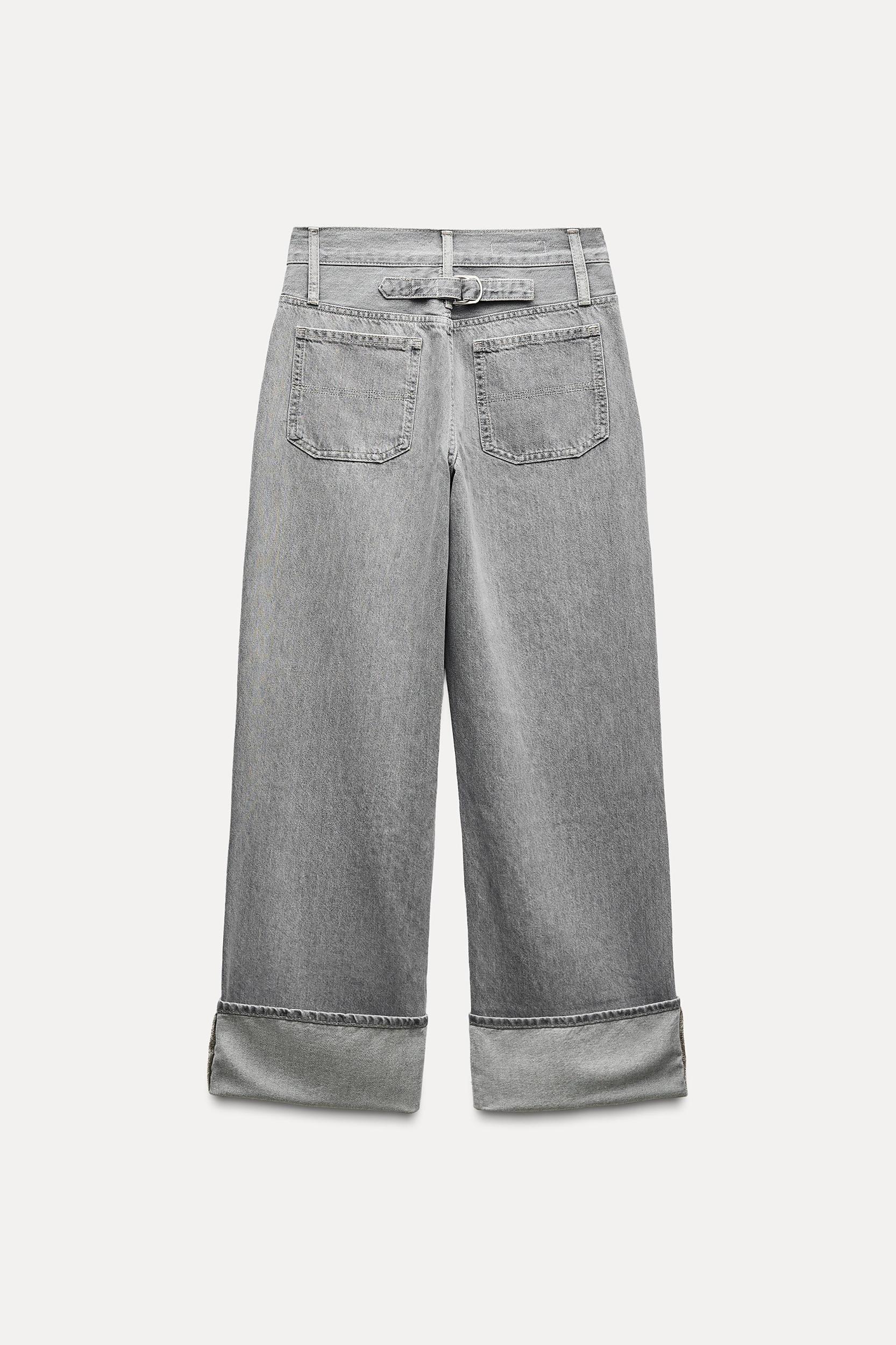 TRF HIGH RISE WIDE LEG BELT LOOP JEANS Product Image