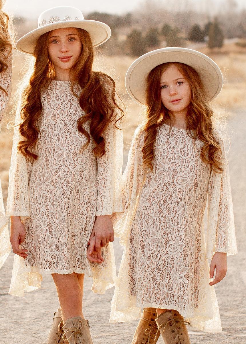 Gael Dress in Cream Girls Product Image