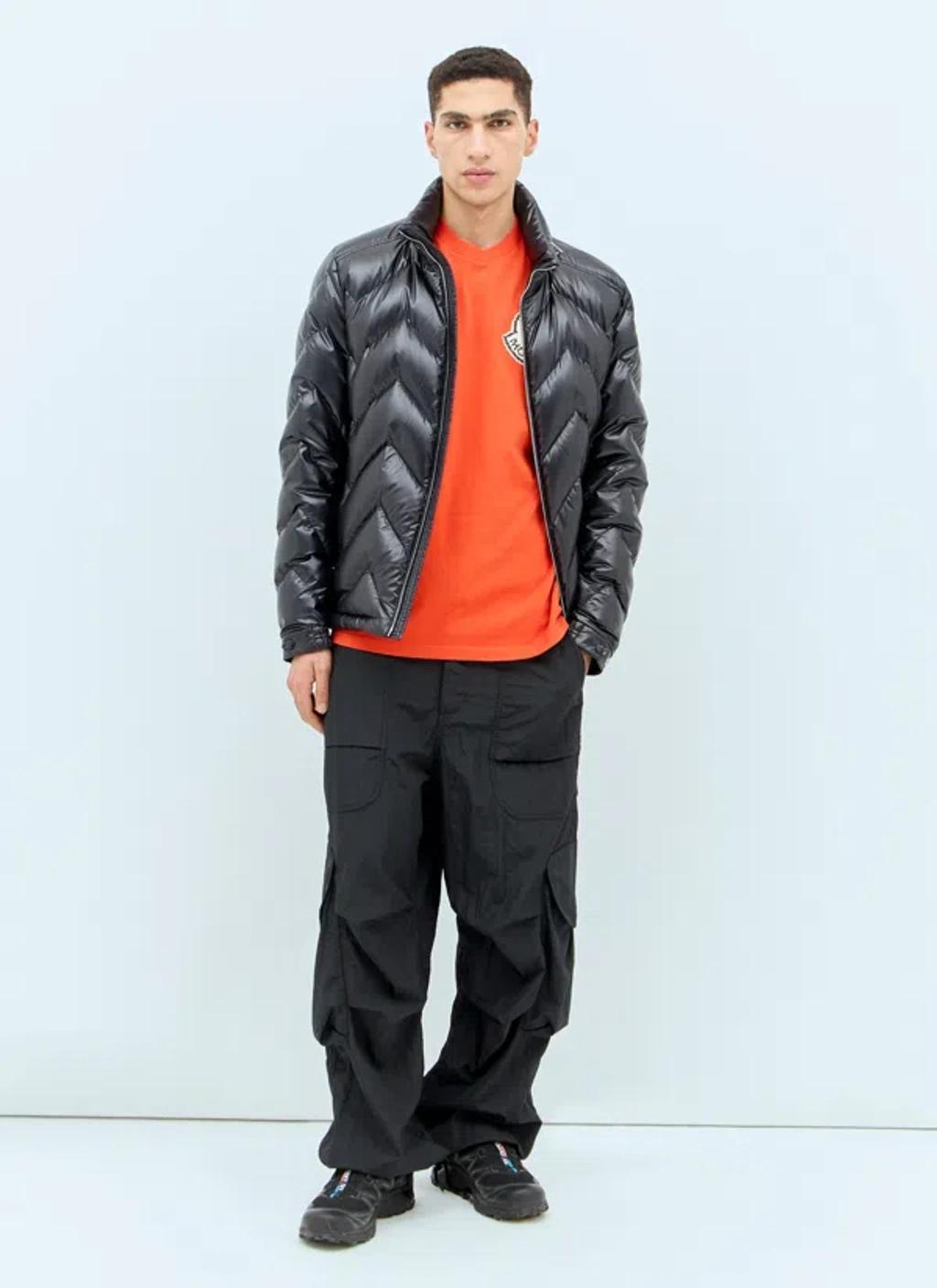 MONCLER Logo Applique T-shirt In Orange Product Image