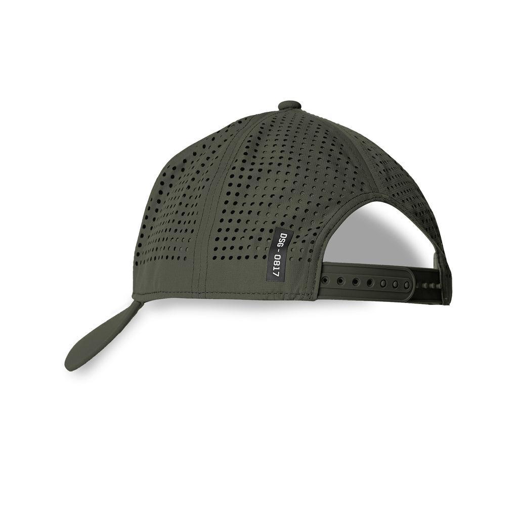 0817. Performance A-Frame Hat - Olive/White "Wings" Product Image