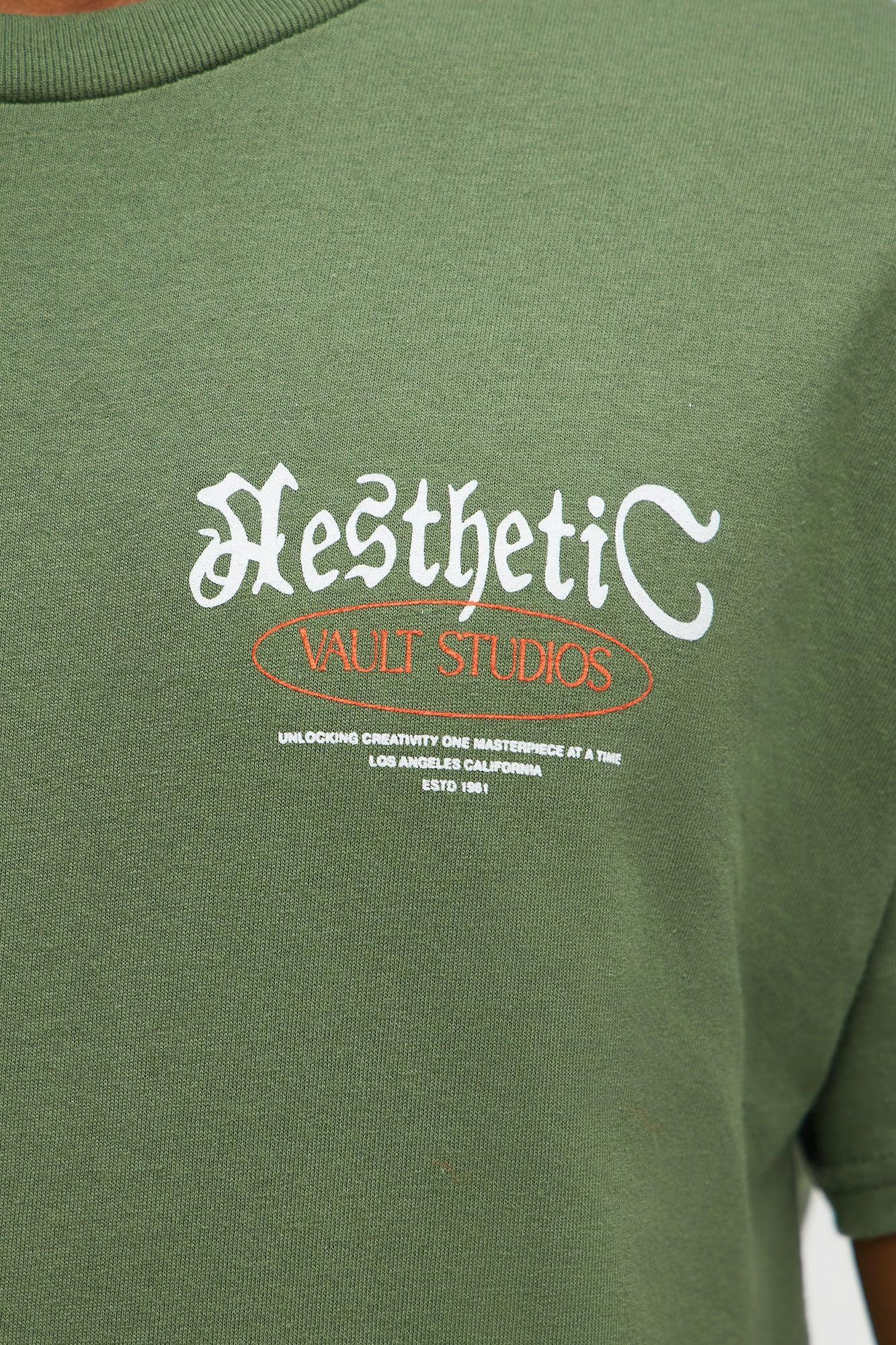 Aesthetic Vault Studios Short Sleeve Tee - Olive Product Image