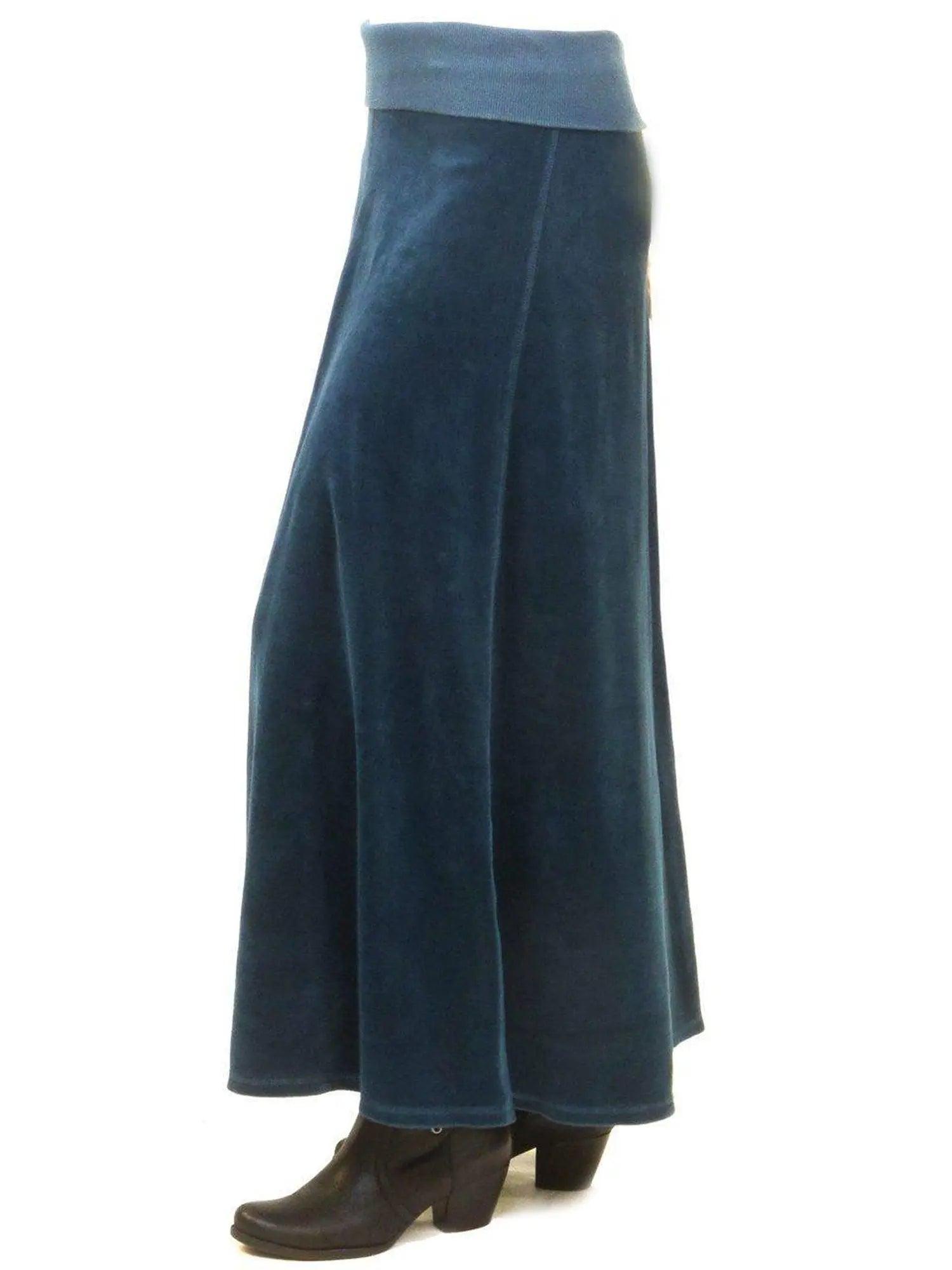 Hard Tail Rolldown Waist Velour Sweep Skirt V-128 Product Image