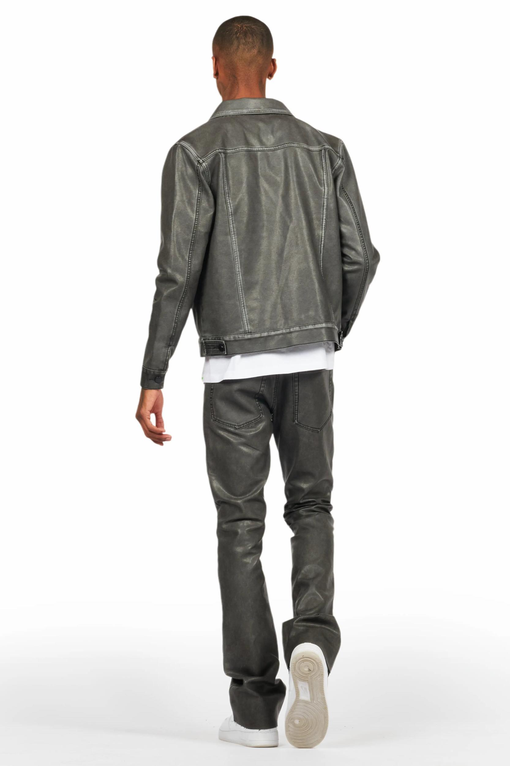 Deco Black PU Jacket Male Product Image