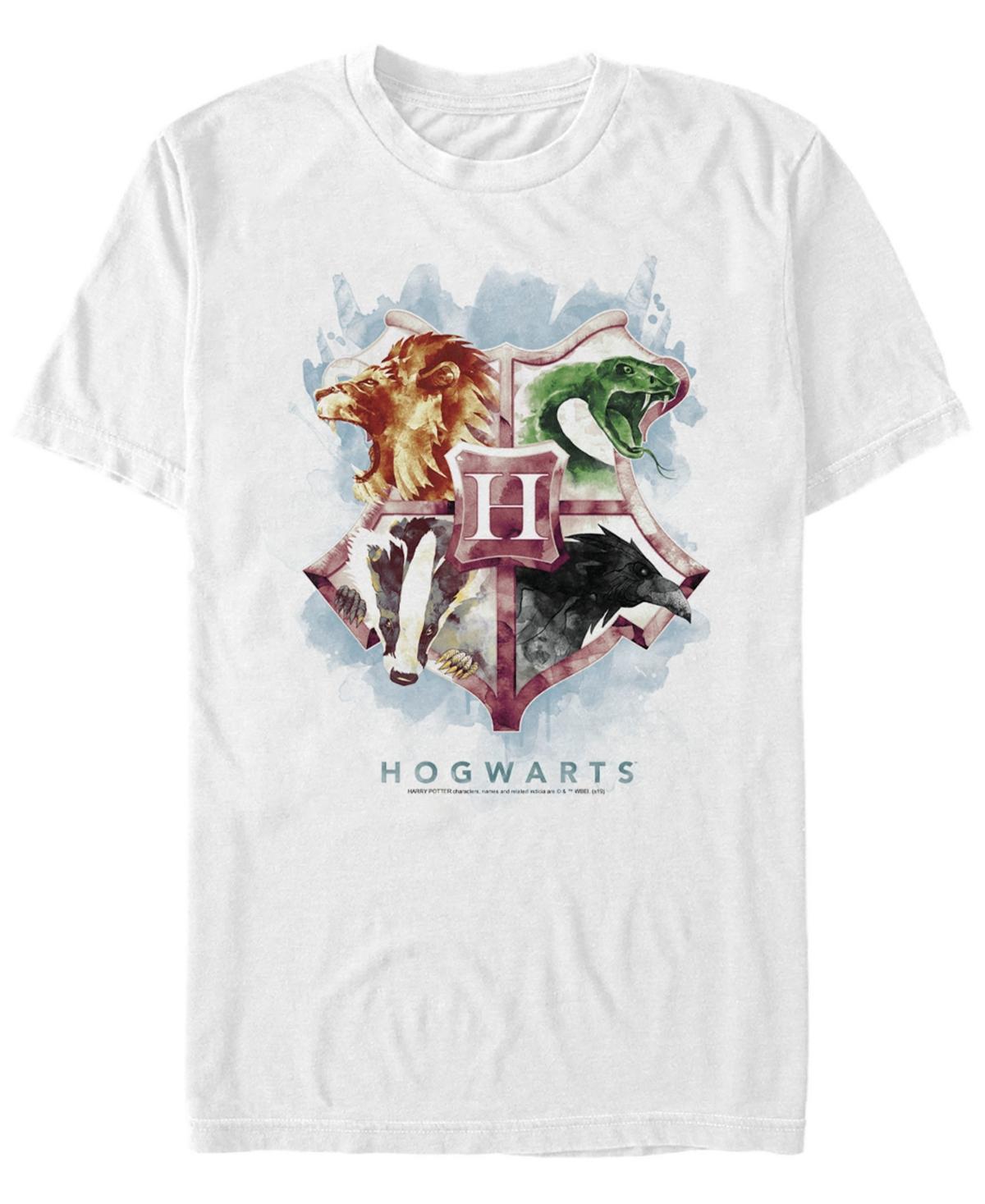 Men's Harry Potter Hogwarts Houses Crest Tee, Size: Medium, White Product Image