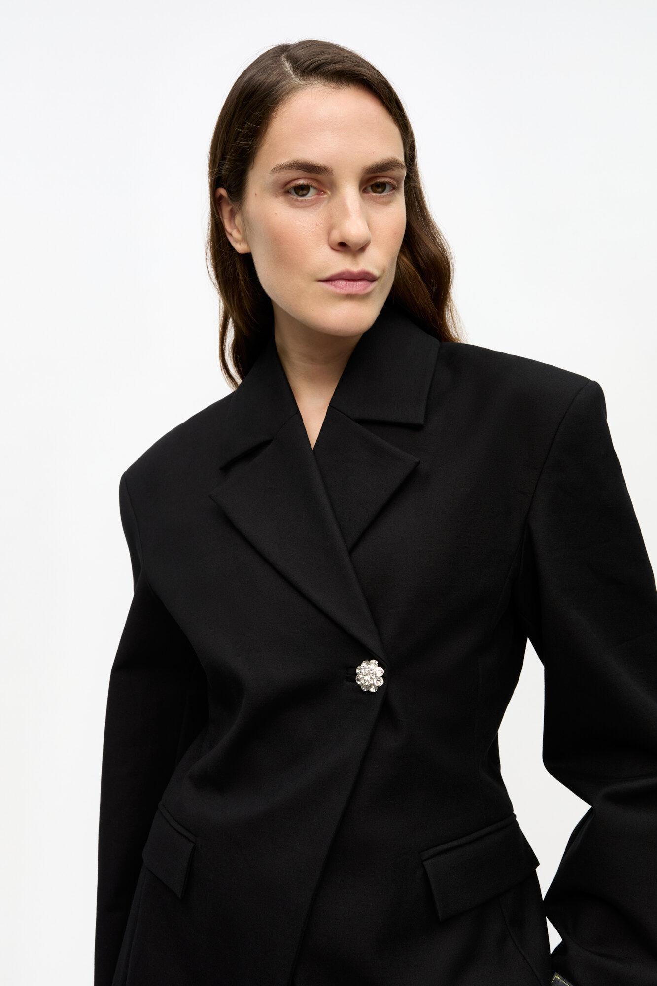 Black Heavy Cotton Tailoring Blazer Product Image