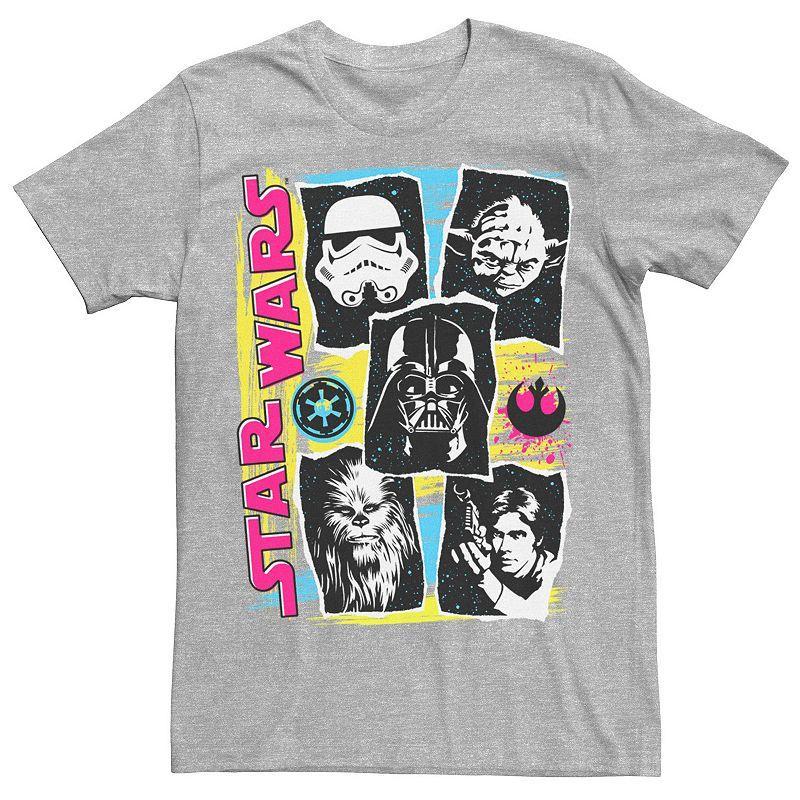 Men's Star Wars Characters Colorpop Collage Graphic Tee, Size: Large, Royal Product Image