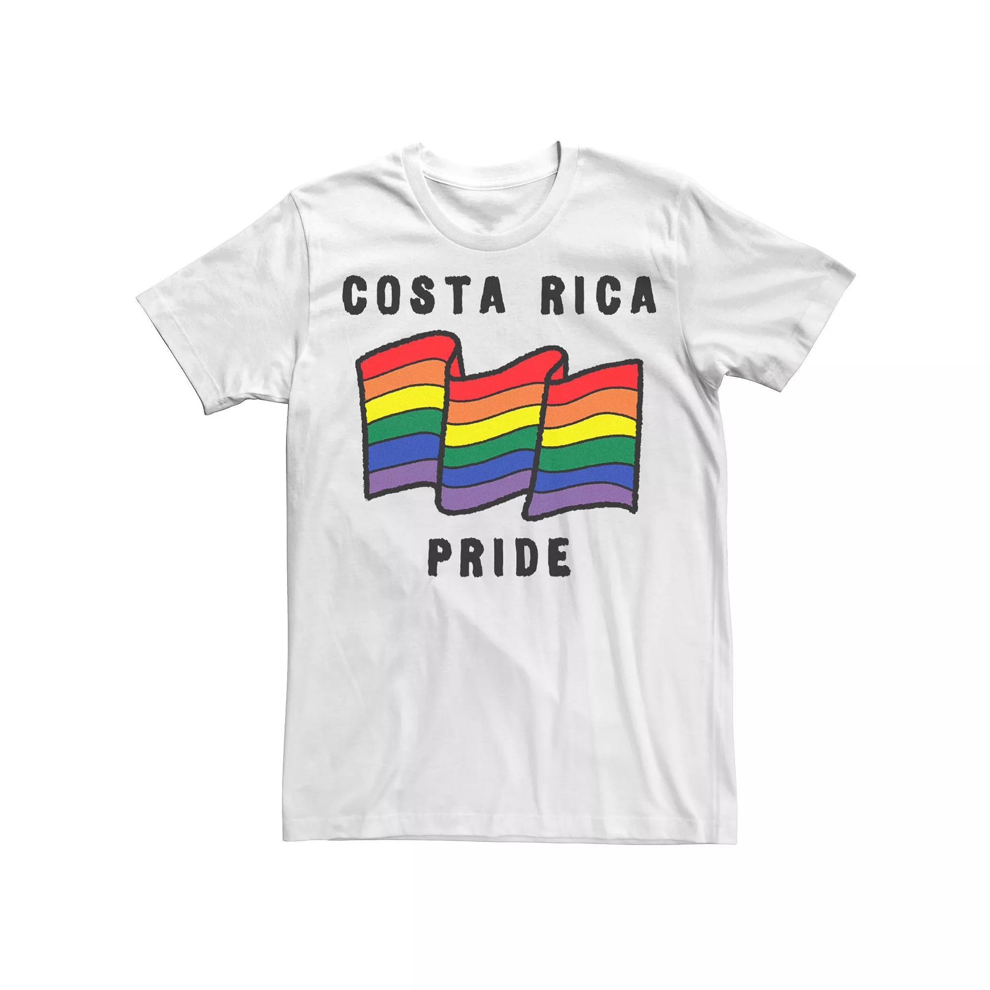 Men's Gonzales Costa Rico Pride Sketched Flag Tee, Size: XXL, White Product Image