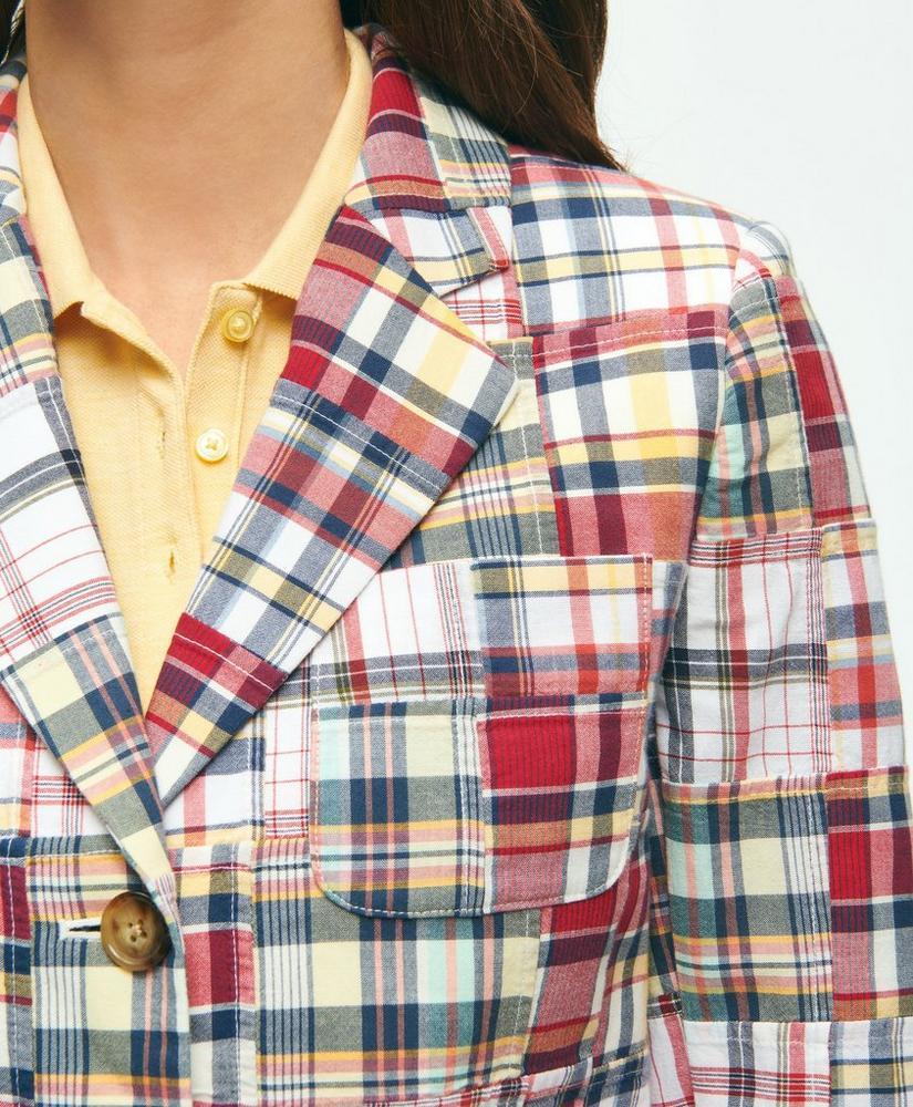 Relaxed Madras Patchwork Jacket In Cotton Product Image