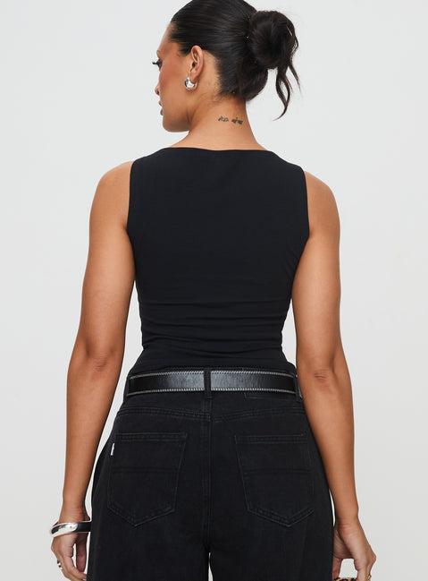 Bleeker High Neck Top Black Product Image