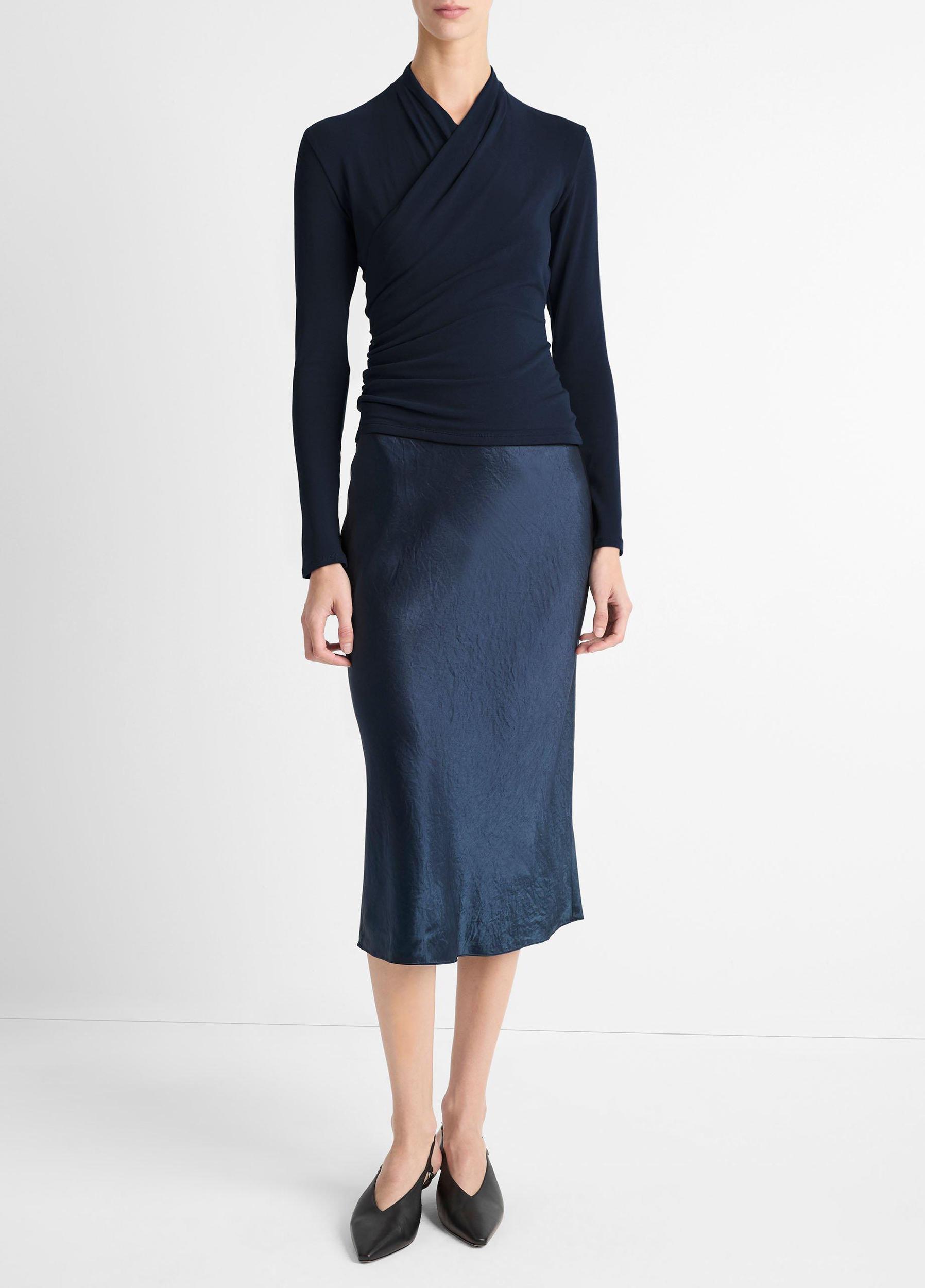 Fixed Wrap Long-Sleeve Top Product Image