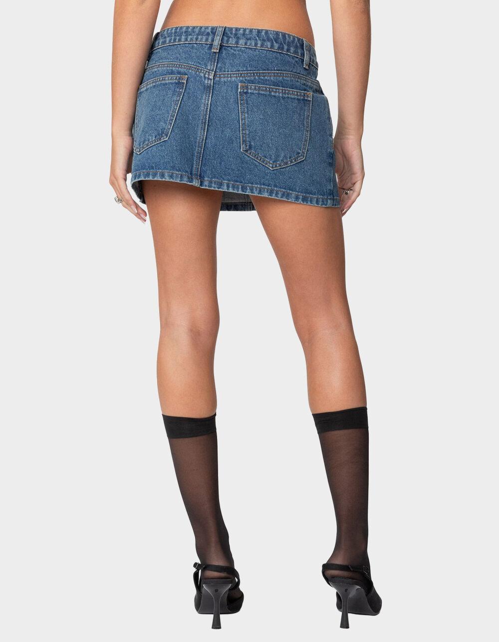 EDIKTED Chiara Denim Micro Skirt Product Image