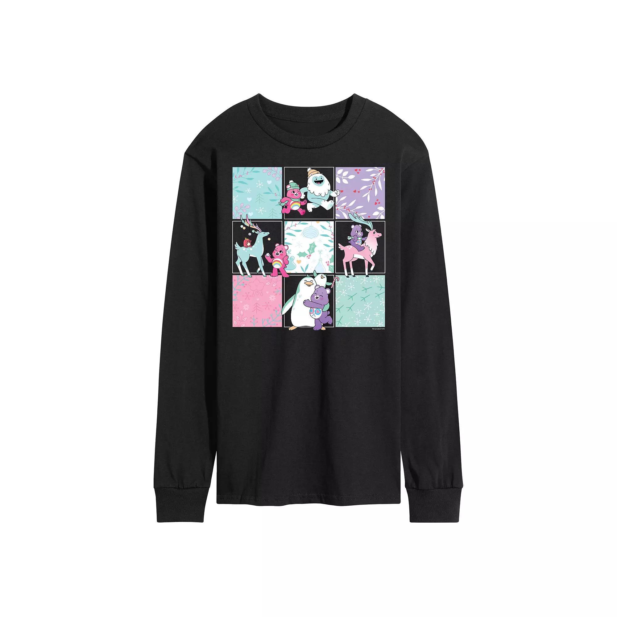 Mens Care Bears Unlock The Magic Grid Long Sleeve Tee Product Image