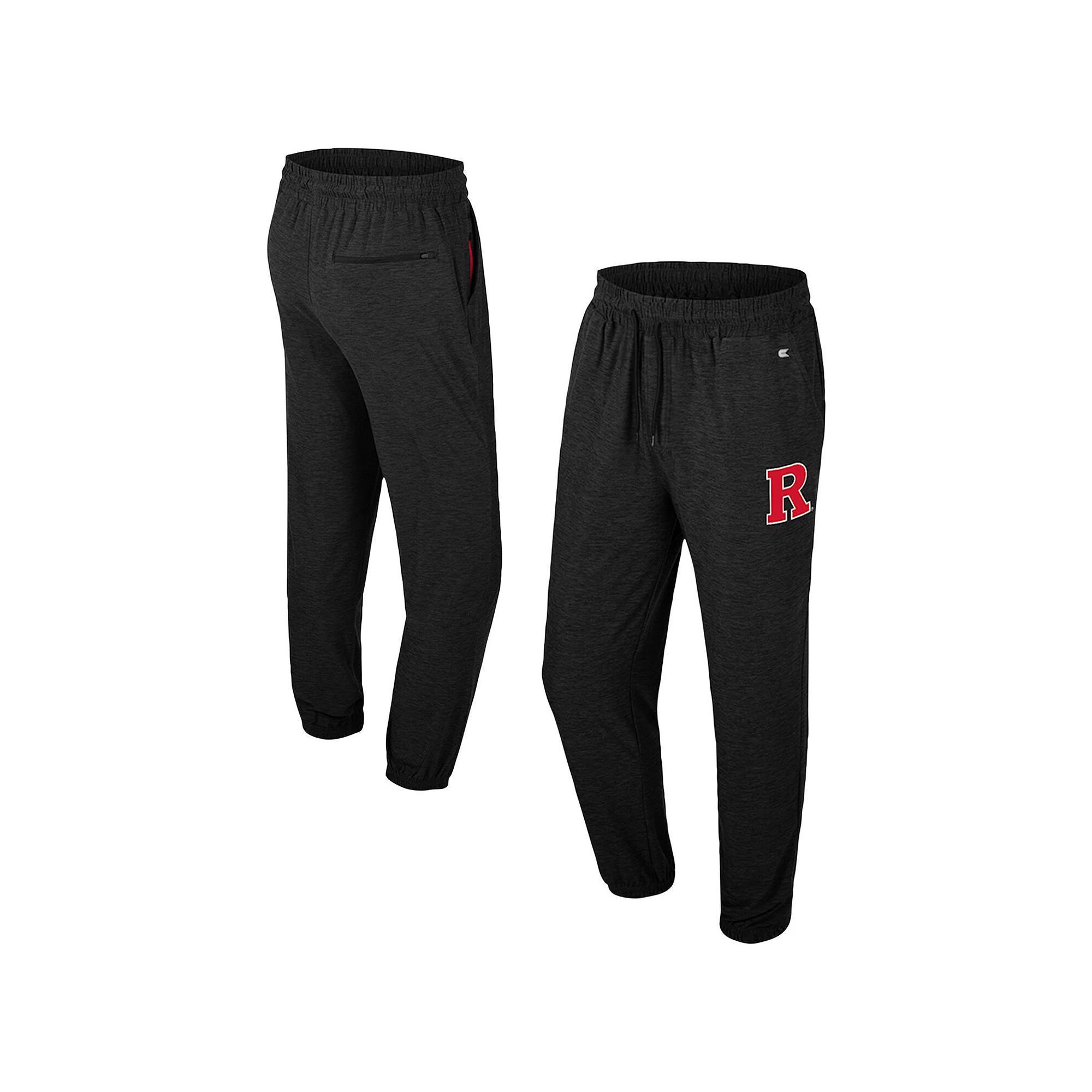 Men's Colosseum Black Rutgers Scarlet Knights Revolution Jogger Pants, Size: 2XL Product Image