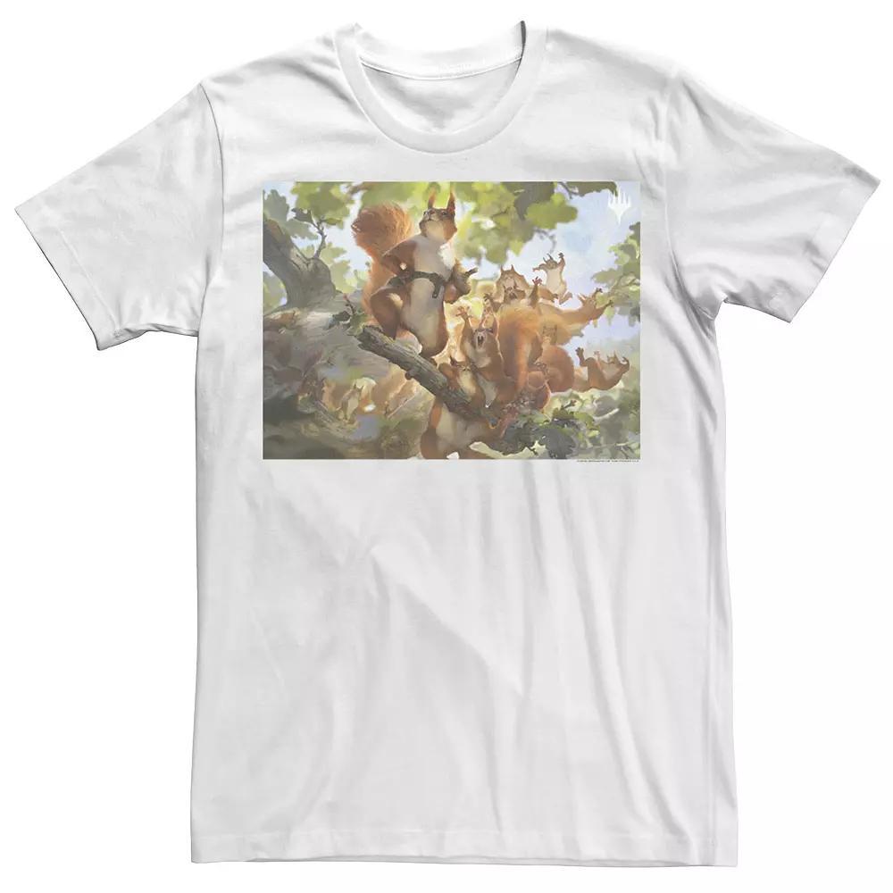 Big & Tall Magic: The Gathering Squirrel Mob Graphic Tee, Men's, Size: 3XL Tall, White Product Image