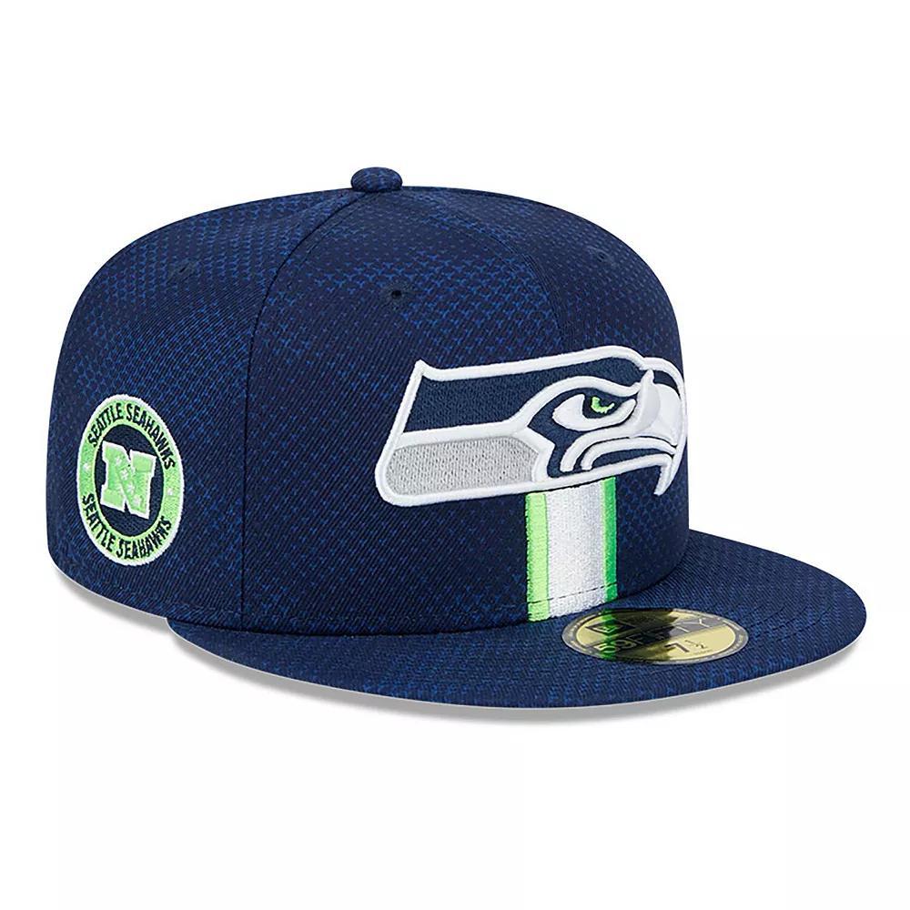 Men's New Era  College Navy Seattle Seahawks 2024 Sideline 59FIFTY Fitted Hat, Size: 7 1/8, Blue Product Image