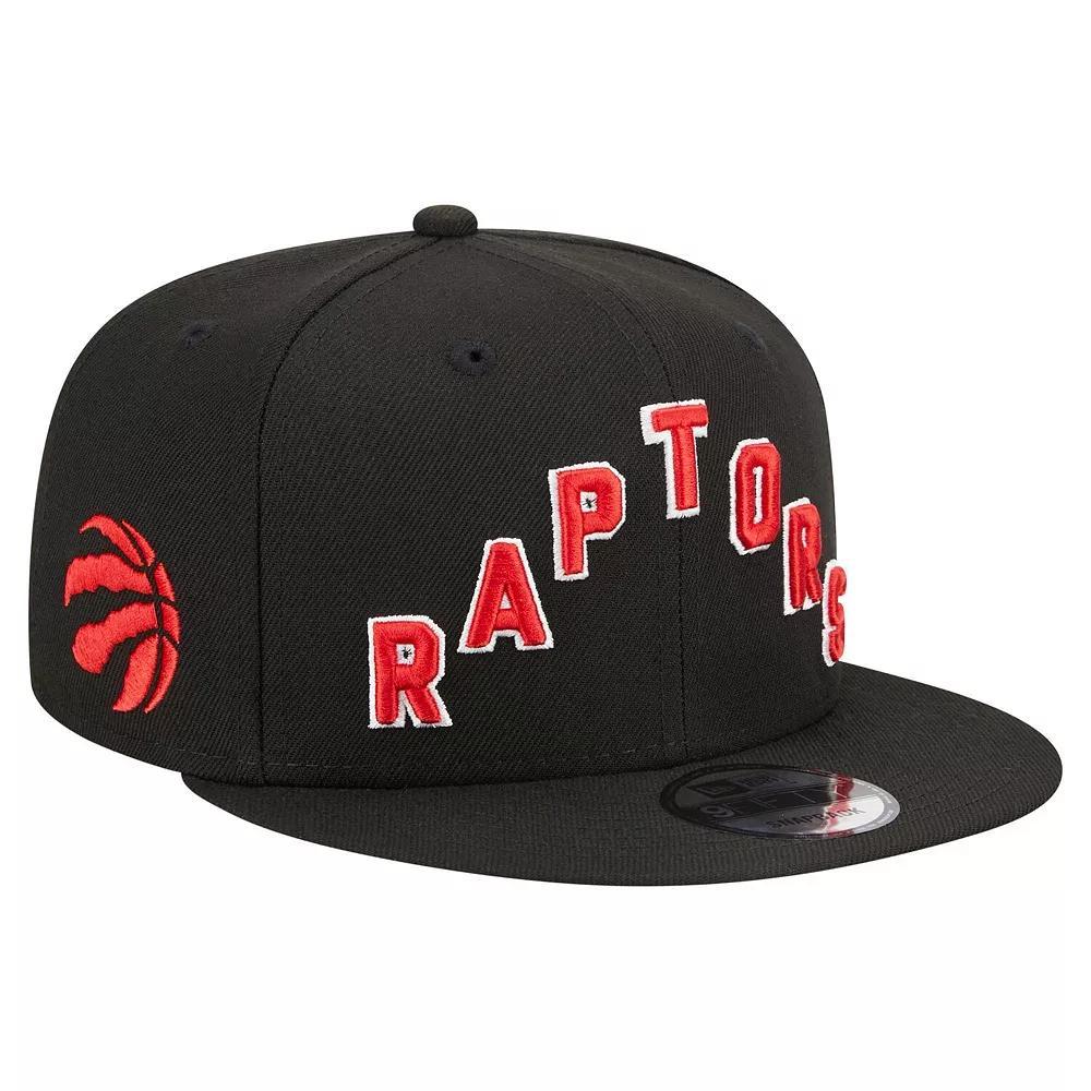 Men's New Era Black Toronto Raptors Jersey Hook Statement Edition 9FIFTY Snapback Hat, Rpt Black Product Image