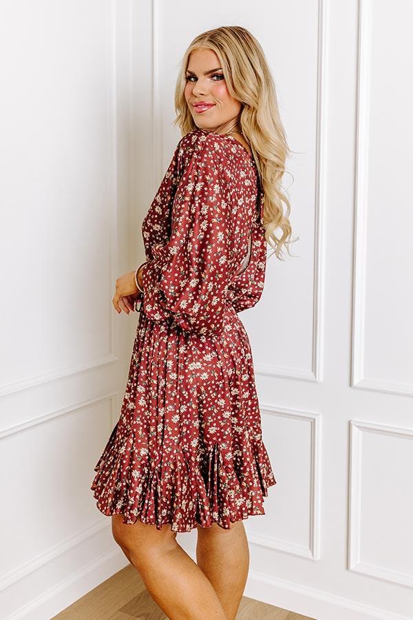 Simply Carried Away Floral Mini Dress Curves Product Image