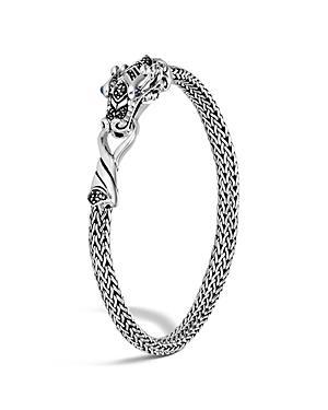 John Hardy Sterling Silver Legends Naga Extra Small Chain Bracelet with Blue Sapphire Eyes Product Image