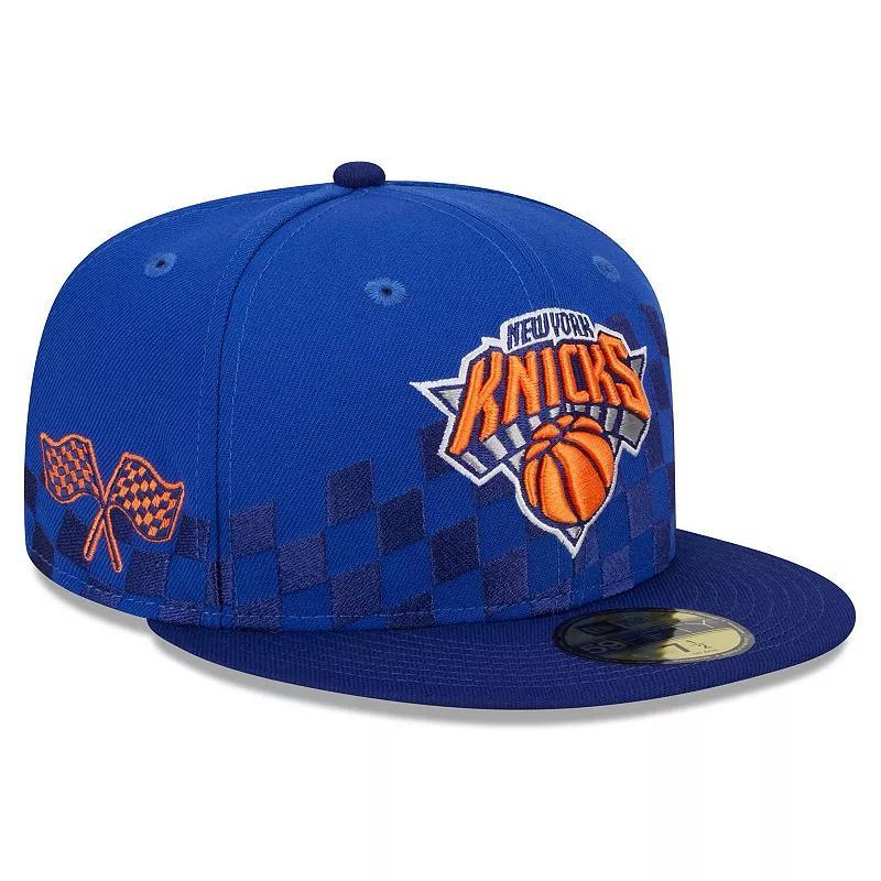 Men's New Era Blue New York Knicks 2024 NBA All-Star Game Rally Drive Checkerboard 59FIFTY Crown Fitted Hat, Size: 7 1/8 Product Image