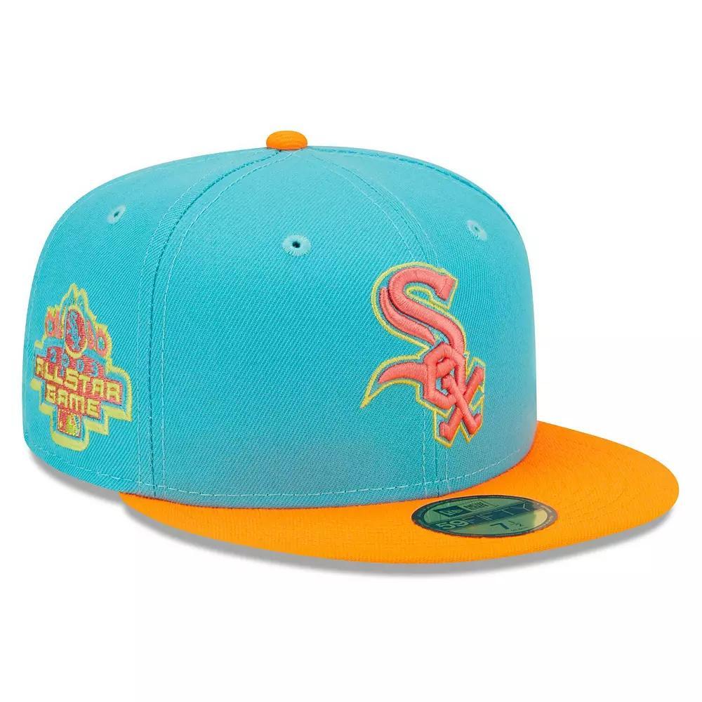 Men's New Era Blue/Orange Chicago White Sox Vice Highlighter 59FIFTY Fitted Hat, Size: 7 3/4 Product Image