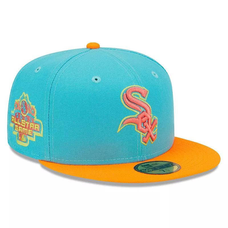 Men's New Era Blue/Orange Chicago White Sox Vice Highlighter 59FIFTY Fitted Hat, Size: 7 3/4 Product Image