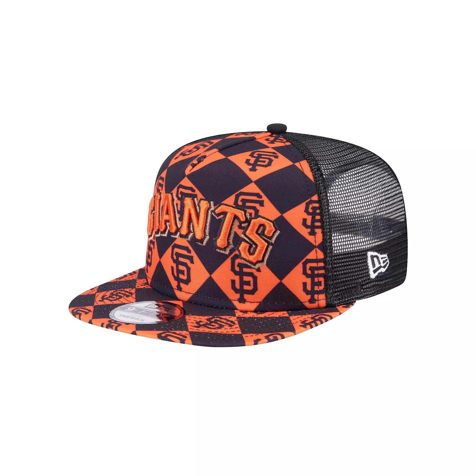 Mens New Era San Francisco Giants Seeing Diamonds A-Frame Trucker 9FIFTY Snapback Hat Product Image