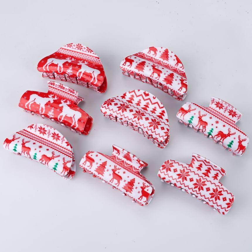 Christmas Pattern Hair Claw Clips (Various Designs) Product Image