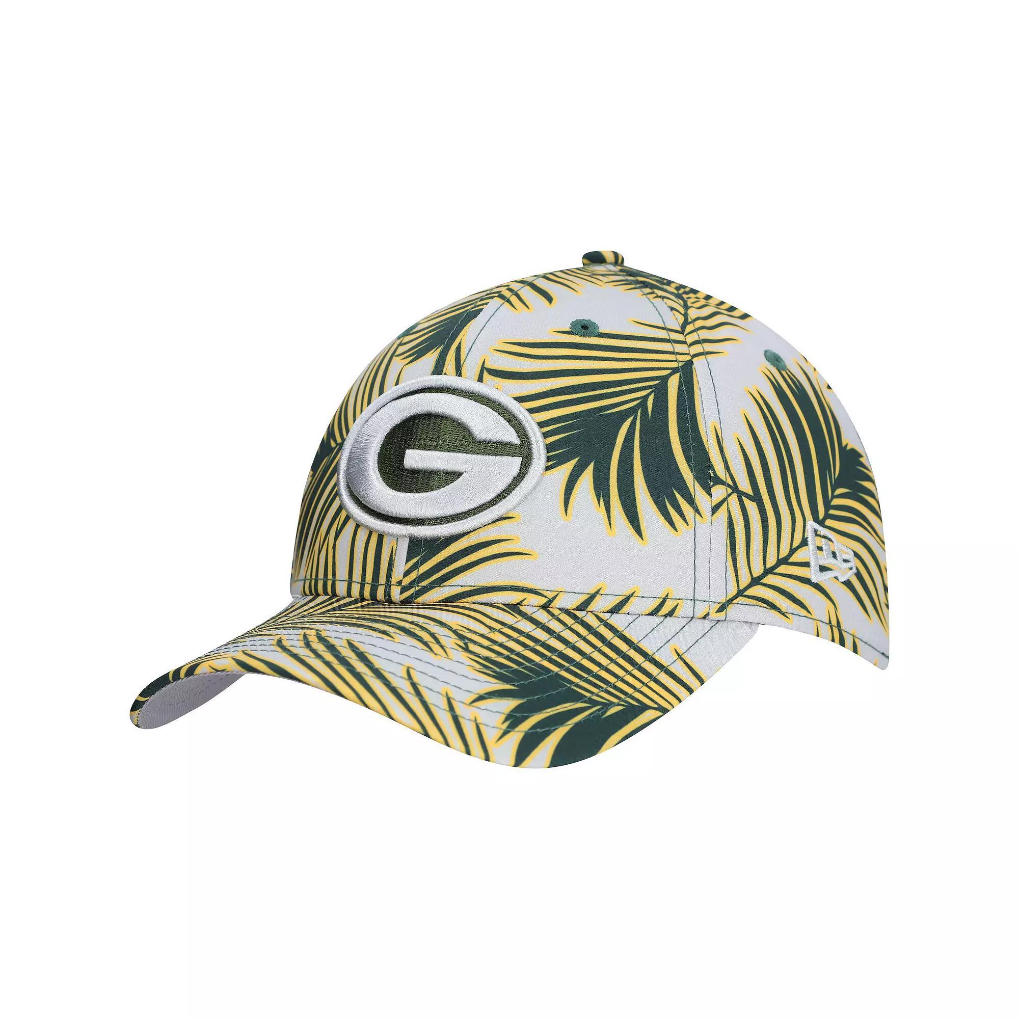 Men's New Era Gray Green Bay Packers Palms 39THIRTY Flex Hat, Size: Small/Medium, Grey Product Image