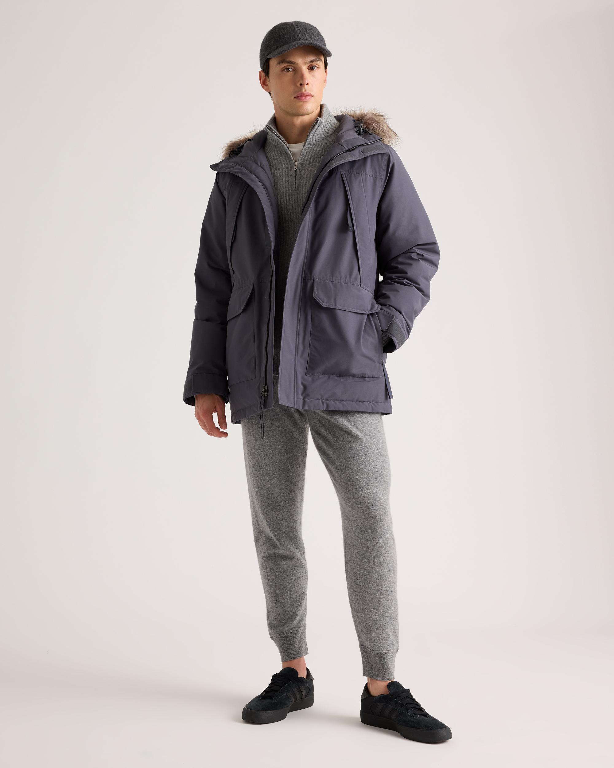 Quince | Men's Responsible Down Hooded Parka Size XL, Recycled Polyester Product Image