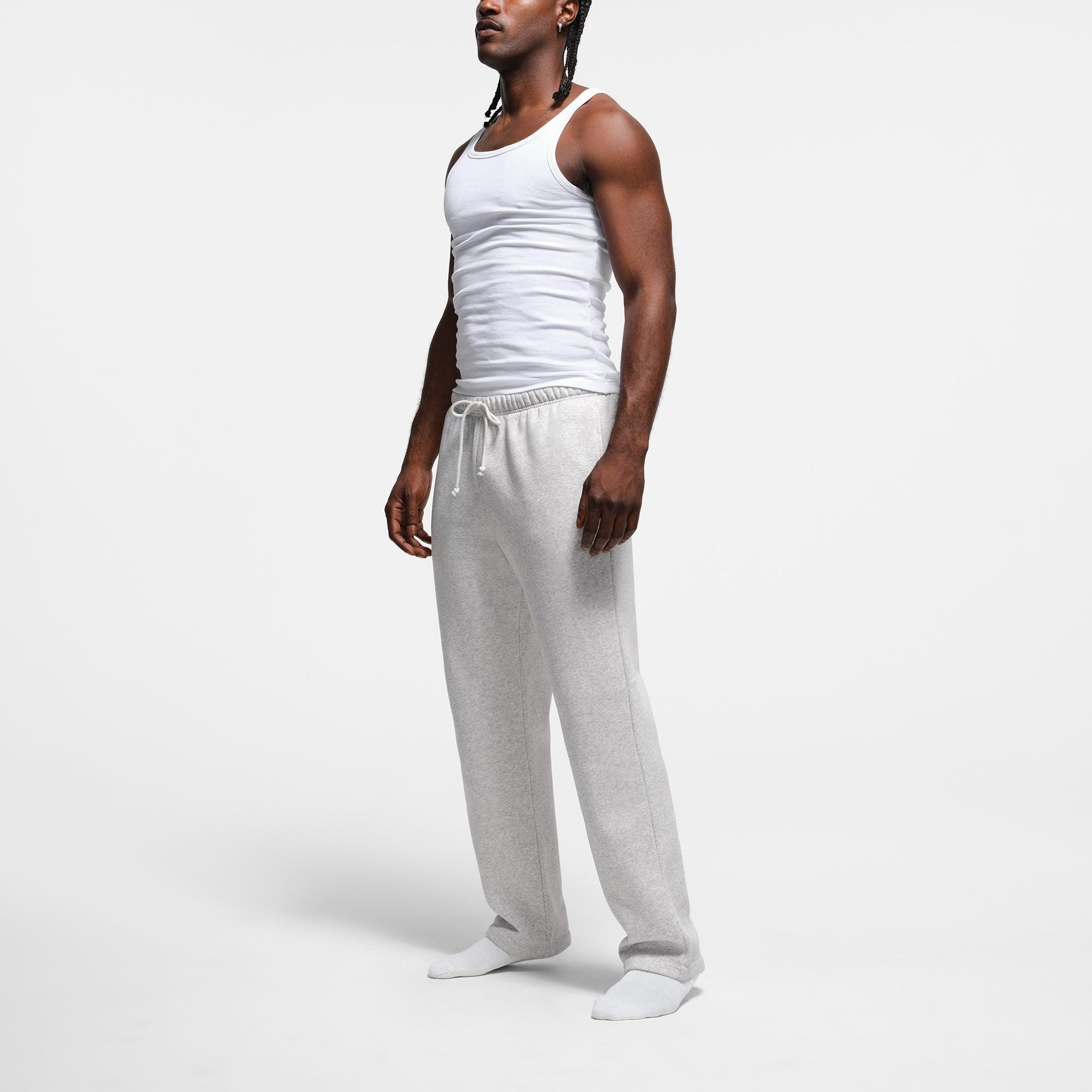 FLEECE LOUNGE MENS CLASSIC STRAIGHT LEG PANT | LIGHT HEATHER GREY Product Image