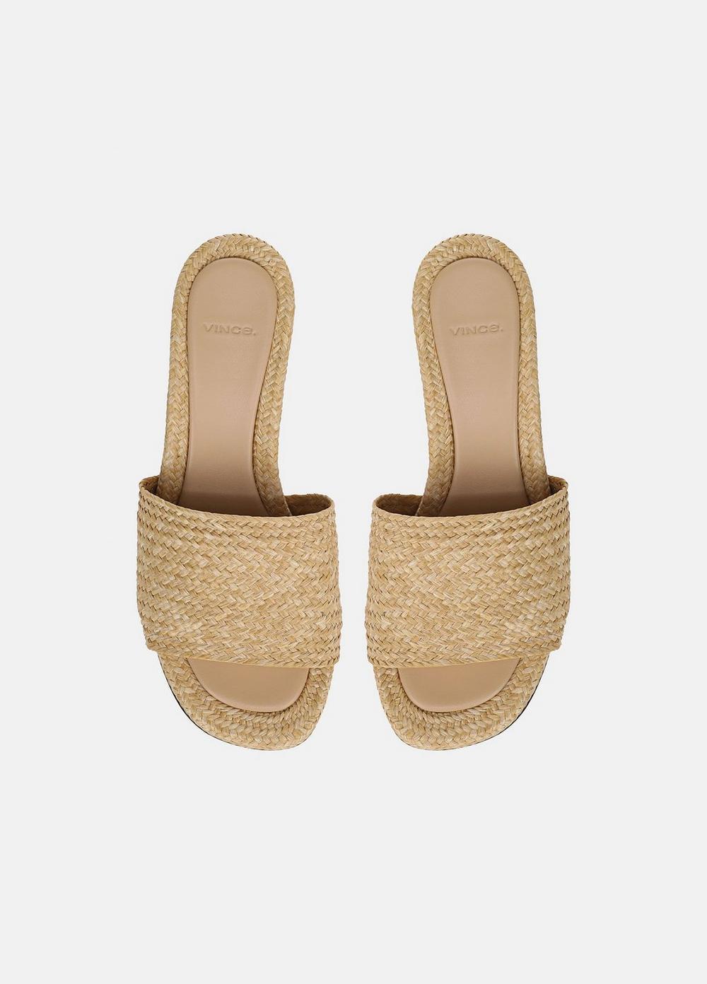 Womens Ariana Raffia Heeled Sandal, Toasted Wheat, Size 8.5 Vince Product Image